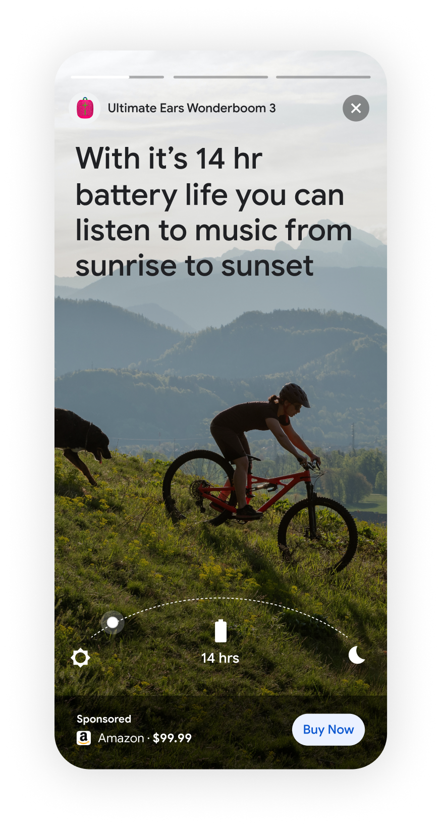 Story slide 2 — 14hr battery life