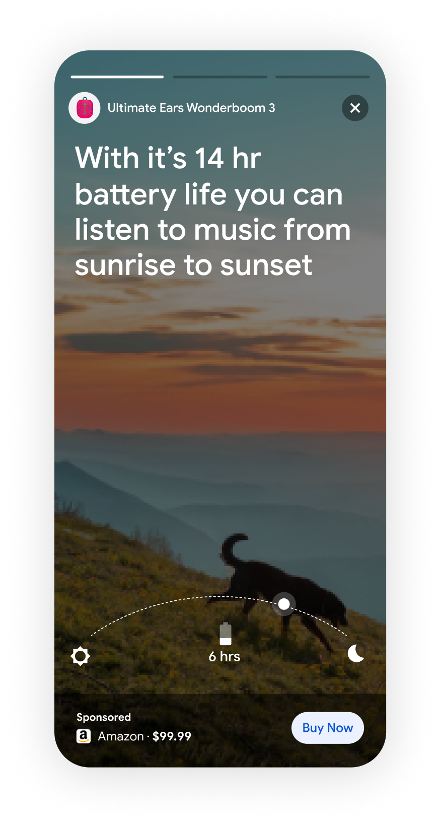 Story slide 3 — Sunset