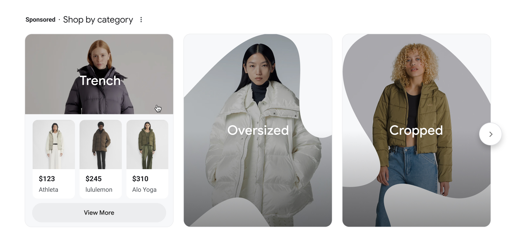 Shop by category carousel