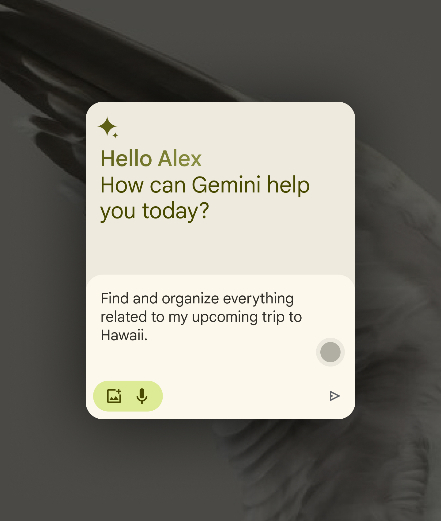 Concept 01 — Launcher as contextual AI gateway